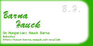 barna hauck business card